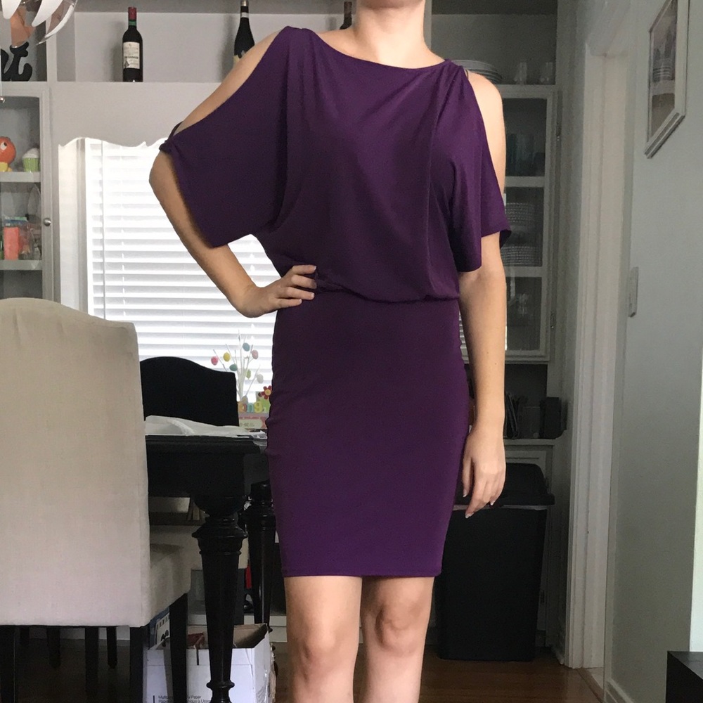 Purple Cold Shoulder Victoria's Secret Dress
